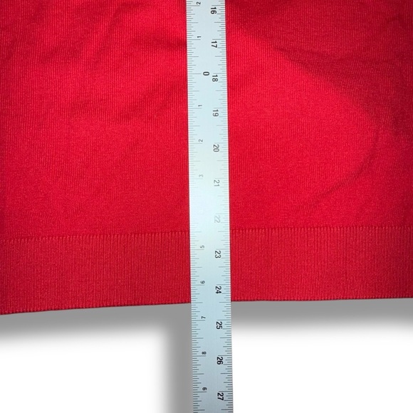 TALBOTS Ruffle Neck Sweater - Red Pop Size 2X - Picture 12 of 12